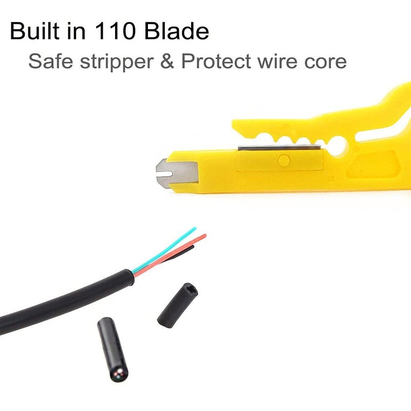 3DINNOVATIONS Mini Wire Stripper Crimper Pliers Crimping Tool Cable Stripping Wire Cutter Punch Down Cutter for RJ45 Cat5 Network Wire Cable Data Telephone cable Computer UTP Cable  - Image 4