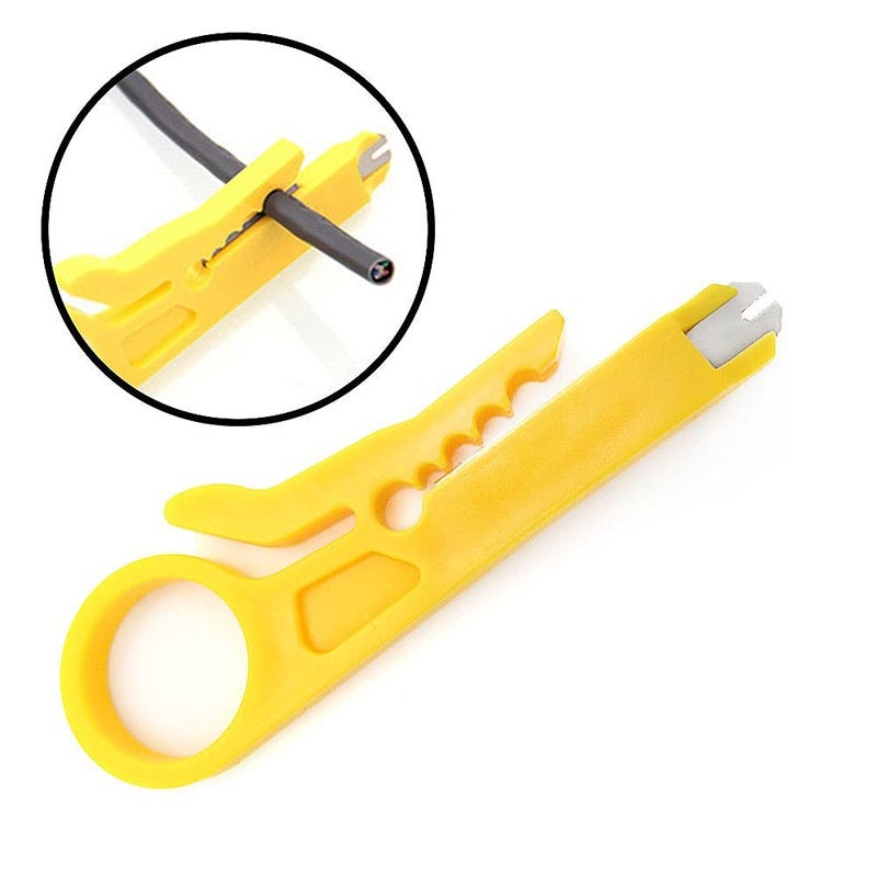 3DINNOVATIONS Mini Wire Stripper Crimper Pliers Crimping Tool Cable Stripping Wire Cutter Punch Down Cutter for RJ45 Cat5 Network Wire Cable Data Telephone cable Computer UTP Cable  - Image 2
