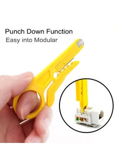 Generic 3DINNOVATIONS Mini Wire Stripper Crimper Pliers Crimping Tool Cable Stripping Wire Cutter Punch Down Cutter for RJ45 Cat5 Network Wire Cable Data Telephone cable Computer UTP Cable  - Image 3