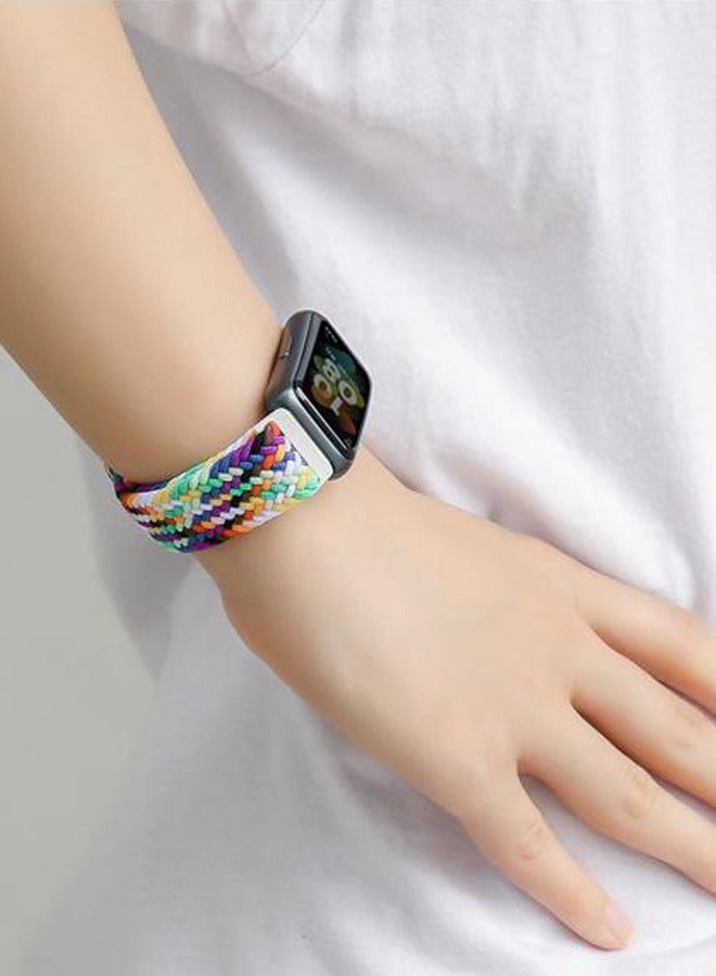 يناسب Apple Watch Series 9 GPS 45mm/Watch Series 9 GPS+ 45mm قابل للتعديل حزام بديل منسوج قابل للتمدد شريط رياضي مرن - Image 2