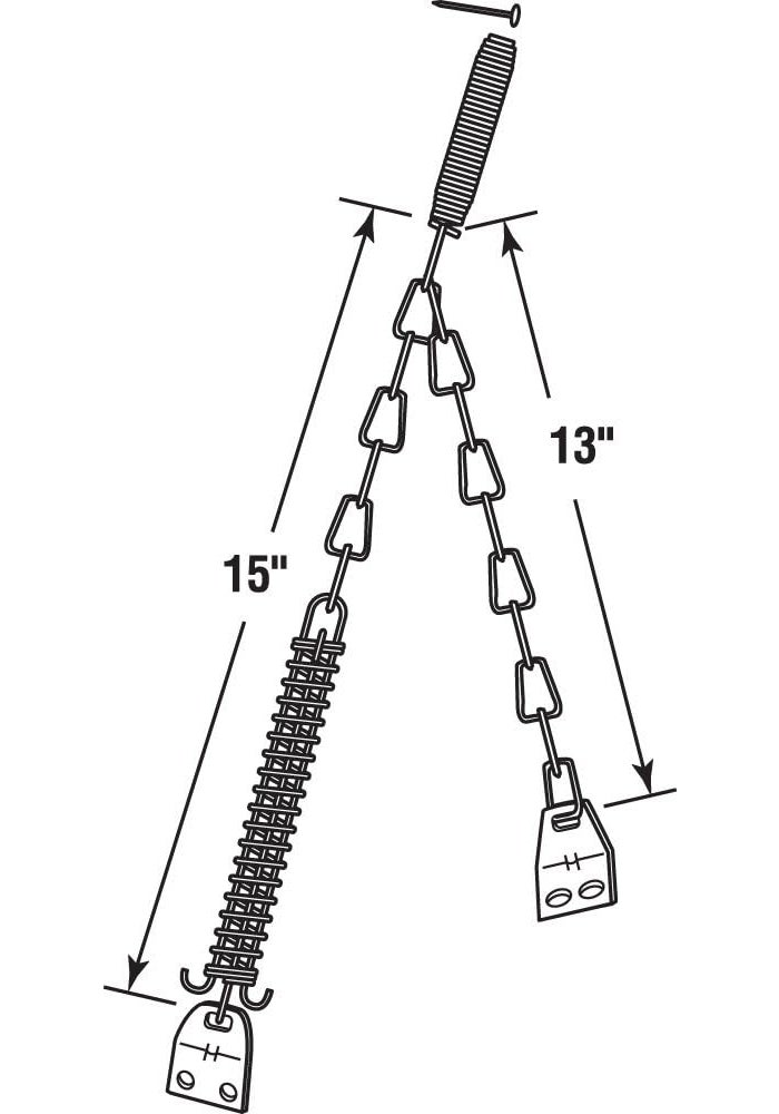 Prime-Line Products K 5141 Storm Door Chain and Spring, Black - Image 2