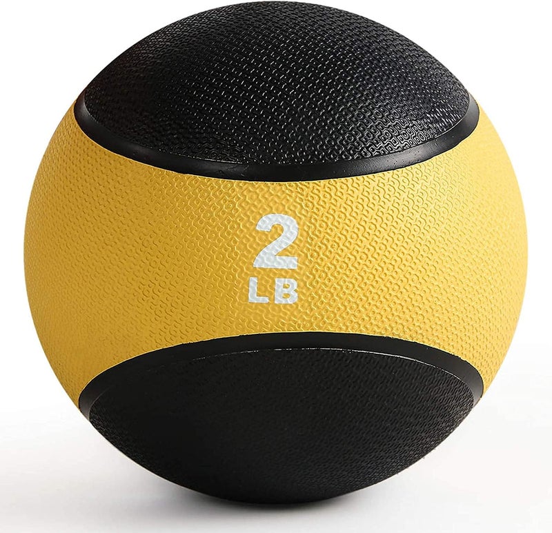 RitFit Weighted Medicine Ball - Non-Slip Rubber Shell & Dual Texture Grip - Workout Exercise Ball for Core Strength, Balance Training, Coordination Fitness - Multiple Weights & Colors - Image 1