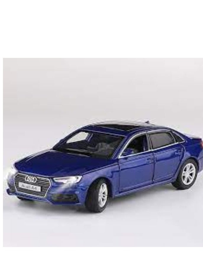 Audi 1:22 scale metal car, large cast metal with opening doors, pull-back action, working headlights and rear lights, multiple colours  - Image 2