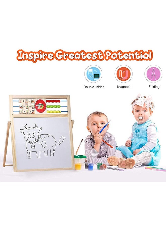 WireScorts - Multipurpose Writing Board Slate Double Sided Educational Board With Numbers Maths Learning Toy For Kids, Multicolor, Pack Of 1 - Image 1