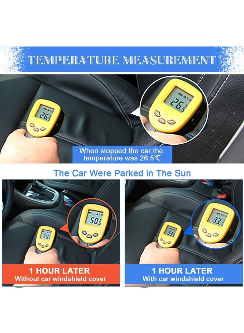 لبونير واقي شمس لسيارة، واقي أمامي لنافذة السيارة مع حماية من الأشعة فوق البنفسجية، غطاء تبريد لمقدمة الزجاج الأمامي - Image 3