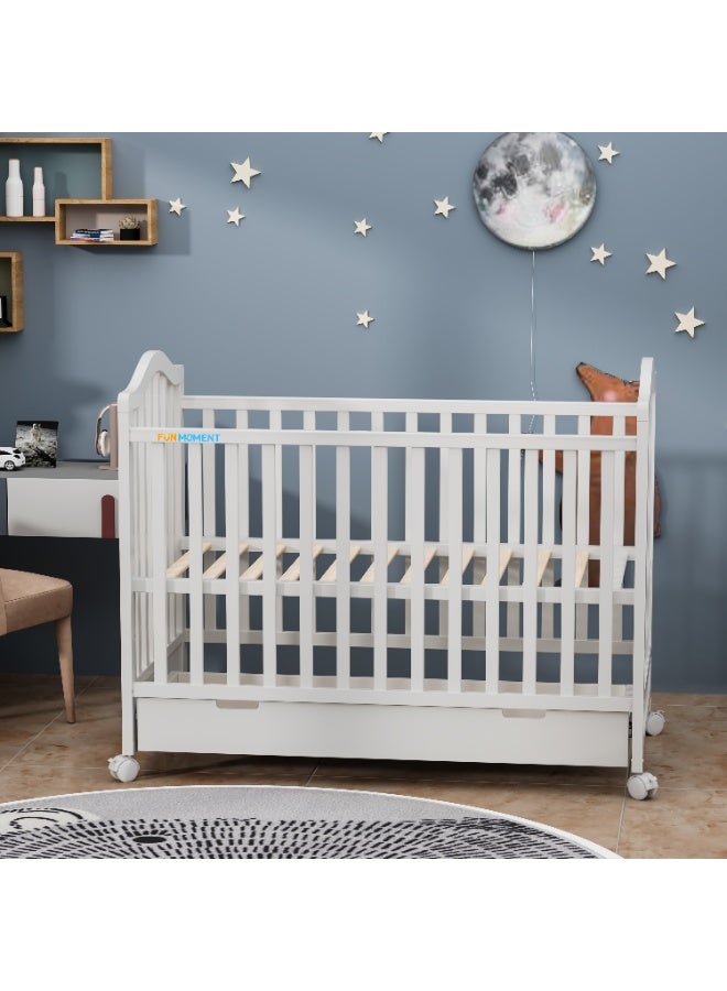 FUN MOMENT Baby's bed with storage drawer 120 x 60 cm - Image 1