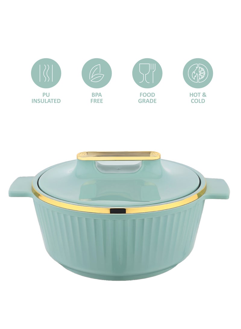 Asian Fancy Casserole Stainless Steel Insulated Hotpot 3500ML - Green  - Image 4