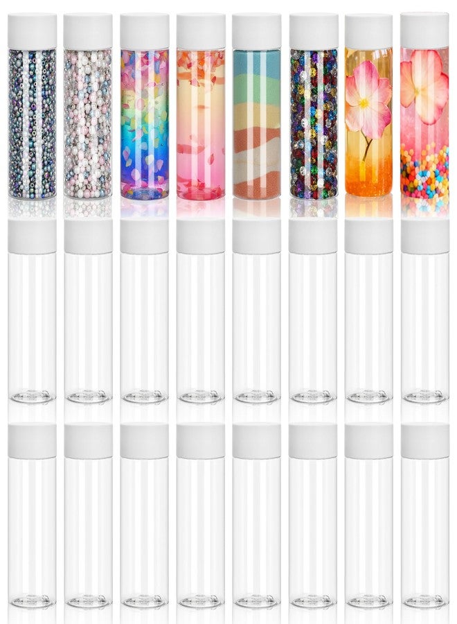 Tlence 24 Pack Sensory Bottles with Lids, 12 OZ/ 350 ML Empty Plastic Bottle, Leakproof Drink Container Bulk, Reusable Clear Calming Jars for Classroom Party, Great for Juice Milk Water Beverages - Image 1