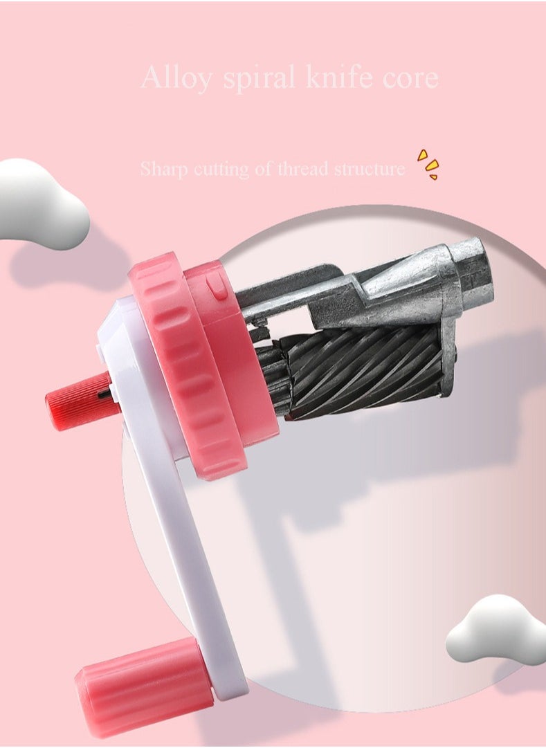 Generic - Space Astronaut Pencil Sharpener Thickness Adjustable Hand-Cranked Pencil Sharpener Students and Children Automatically Enter Lead Sketch Color Lead Special Sharpener Pencil Planer Pink - Image 1