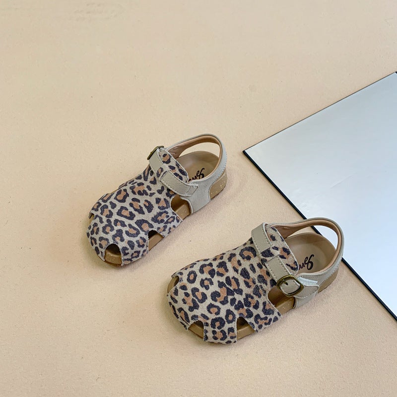 Girls' Sandals 2025 Style Baotou Leopard Print Sports Sandals Korean Style Fashionable All-Match Casual Baby Sandals - Image 5