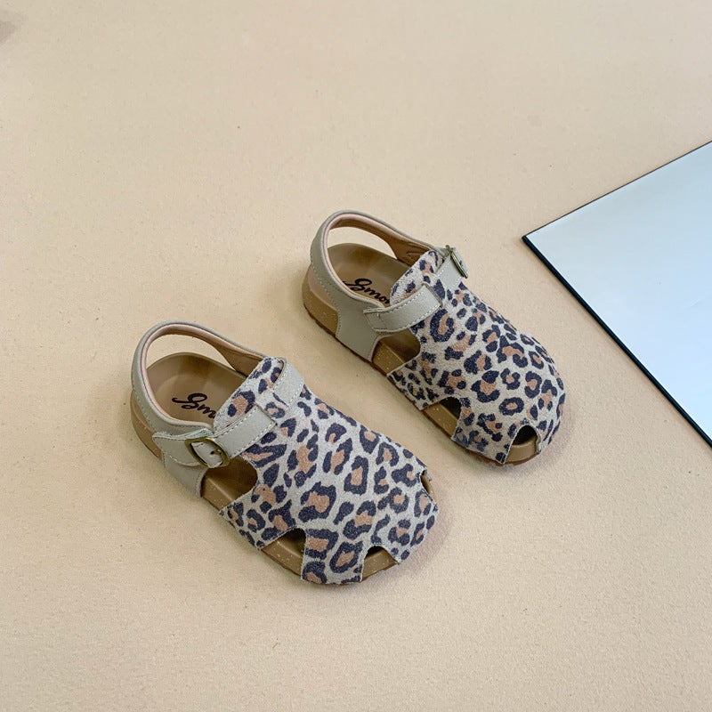 Girls' Sandals 2025 Style Baotou Leopard Print Sports Sandals Korean Style Fashionable All-Match Casual Baby Sandals - Image 3