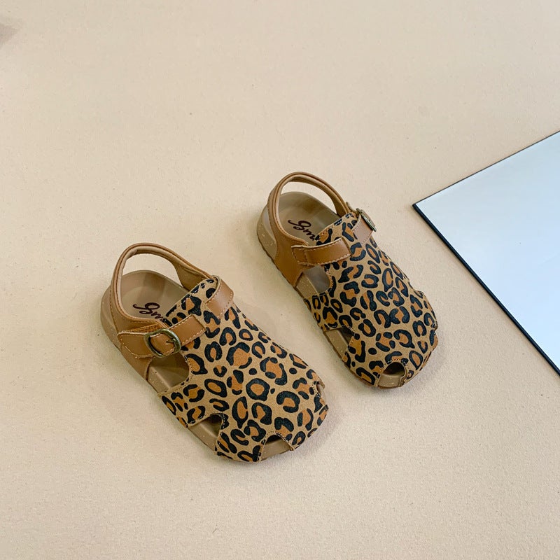 Girls' Sandals 2025 Style Baotou Leopard Print Sports Sandals Korean Style Fashionable All-Match Casual Baby Sandals - Image 4