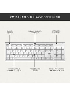 CM101 USB Wired Turkish Q Keyboard & Mouse Set White - pzsku/Z0C4F7EC549E916648BF6Z/45/_/1739962332/e2d9aeb1-eda0-45dc-9652-6e0f3c45c75d