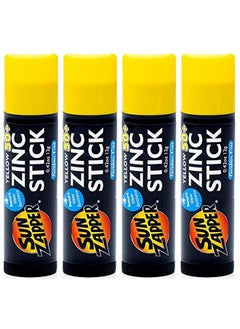 Sun Zapper Zinc Stick Spf 50+ Sunscreen (4 Pack) 0.42 Oz Stick Yellow  - Image 1