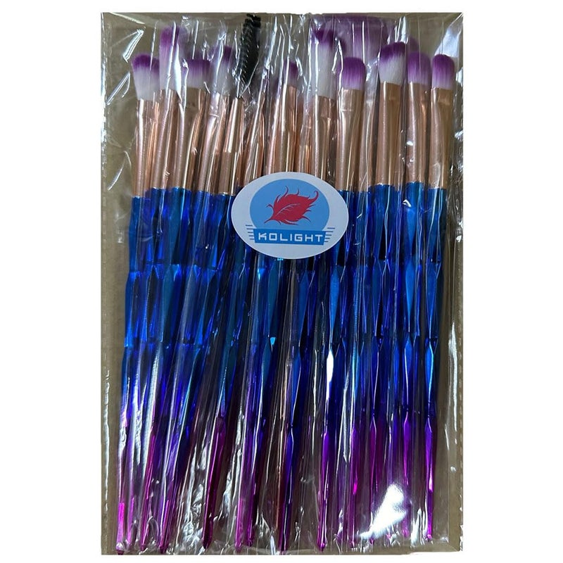 KOLIGHT Pack of 20pcs Cosmetic Eye Shadow Sponge Eyeliner Eyebrow Lip Nose Foundation Powder Makeup Brushes Sets (purple) - Image 5