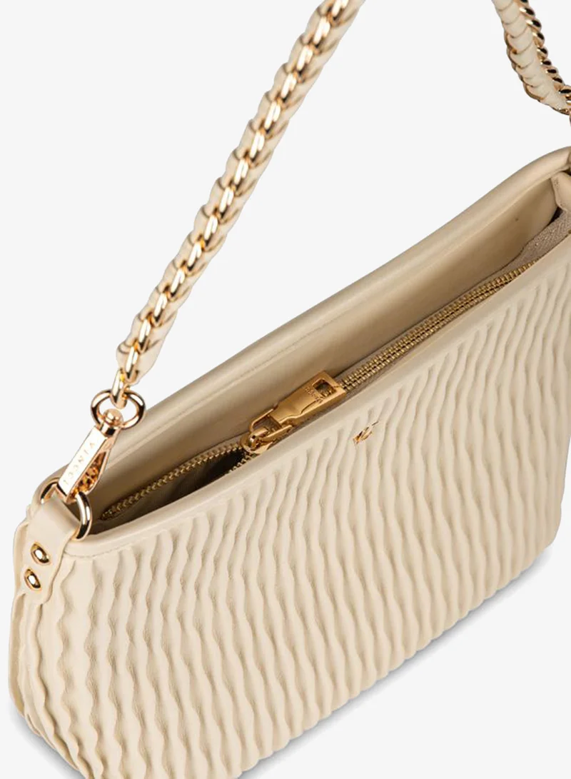 Vincci Beige Women Chain Detailed Shoulder Bag for Women | Best Price UAE