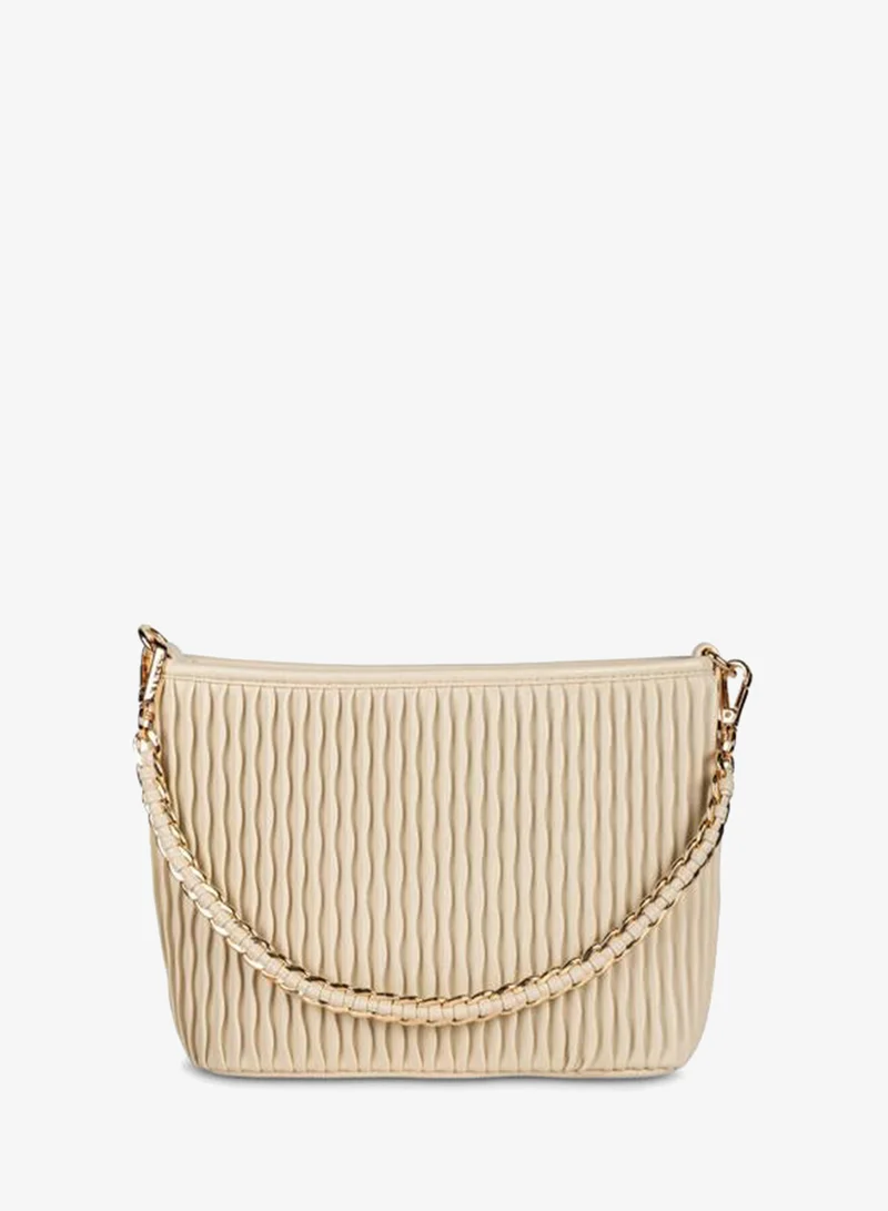 Vincci Beige Women Chain Detailed Shoulder Bag for Women | Best Price UAE