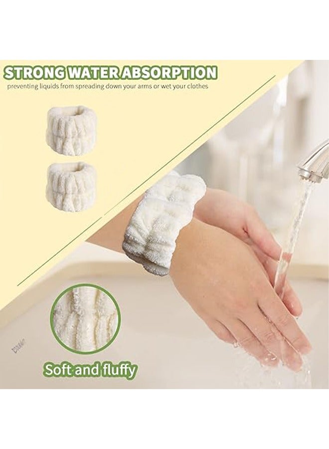 3 Pcs Face Wash Headband Wristb and Headband for Washing Face and Matching Wristbands Makeup Head Band Party Supplies Hair Wash Wristband for Washing Face Facial Makeup Headband Face Wash Headbands - Image 3