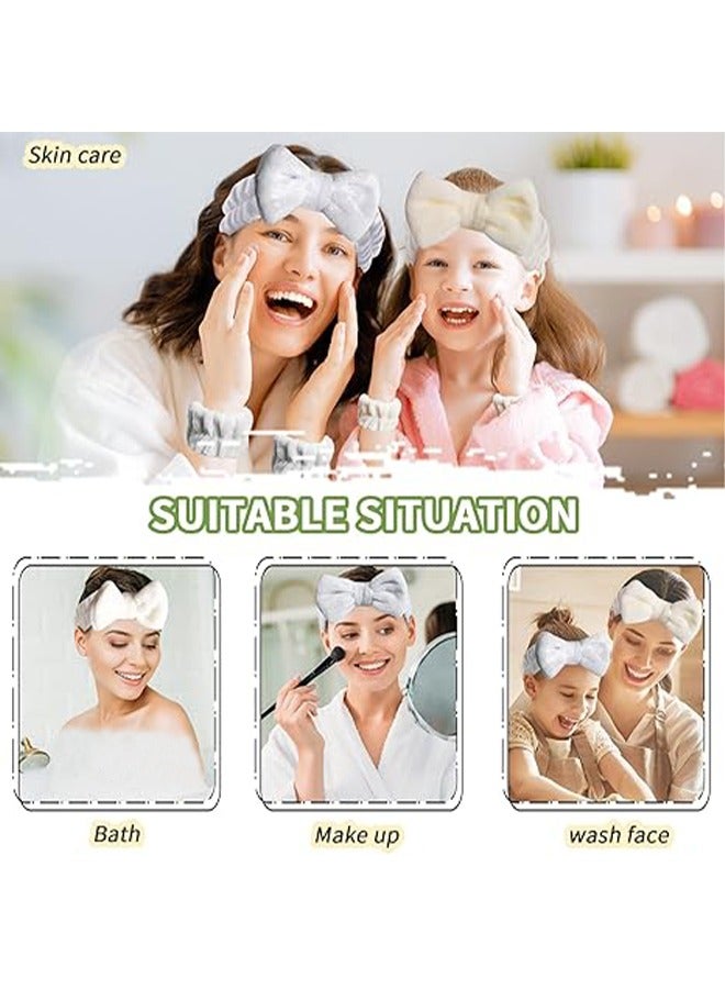 3 Pcs Face Wash Headband Wristb and Headband for Washing Face and Matching Wristbands Makeup Head Band Party Supplies Hair Wash Wristband for Washing Face Facial Makeup Headband Face Wash Headbands - Image 4