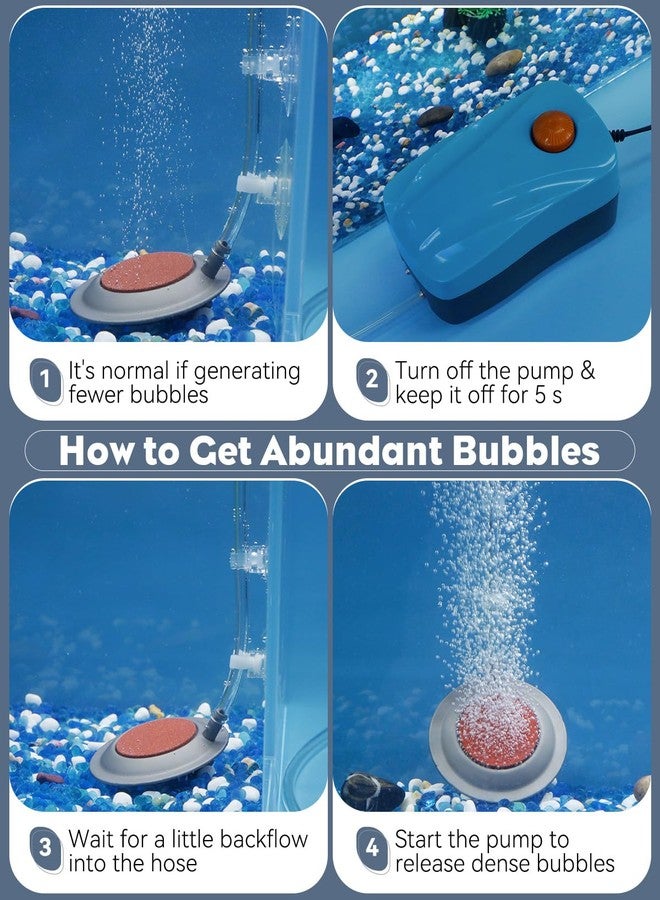 Pawfly Aquarium Air Stone Disc, 4.2 Inch Air Stone with Suction Cups Aquarium Air Bubbler (Pump and Tubing Not Included), - Image 2