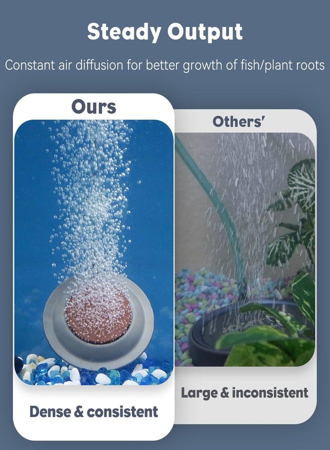 Pawfly Aquarium Air Stone Disc, 4.2 Inch Air Stone with Suction Cups Aquarium Air Bubbler (Pump and Tubing Not Included), - Image 3