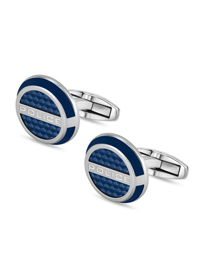 POLICE Stratus Round Stainless Steel Cufflinks for Men - Image 2