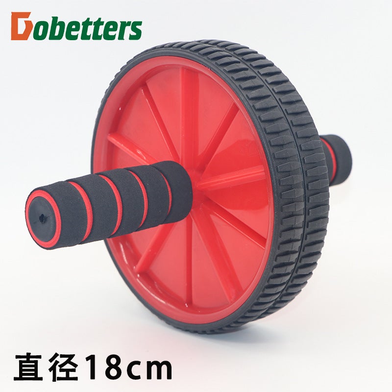 Generic Anti-slip pattern function abdominal wheel double wheel abdominal muscle wheel silent abdominal wheel abdominal wheel fitness equipment wholesale Red 18cm double wheel abdominal wheel