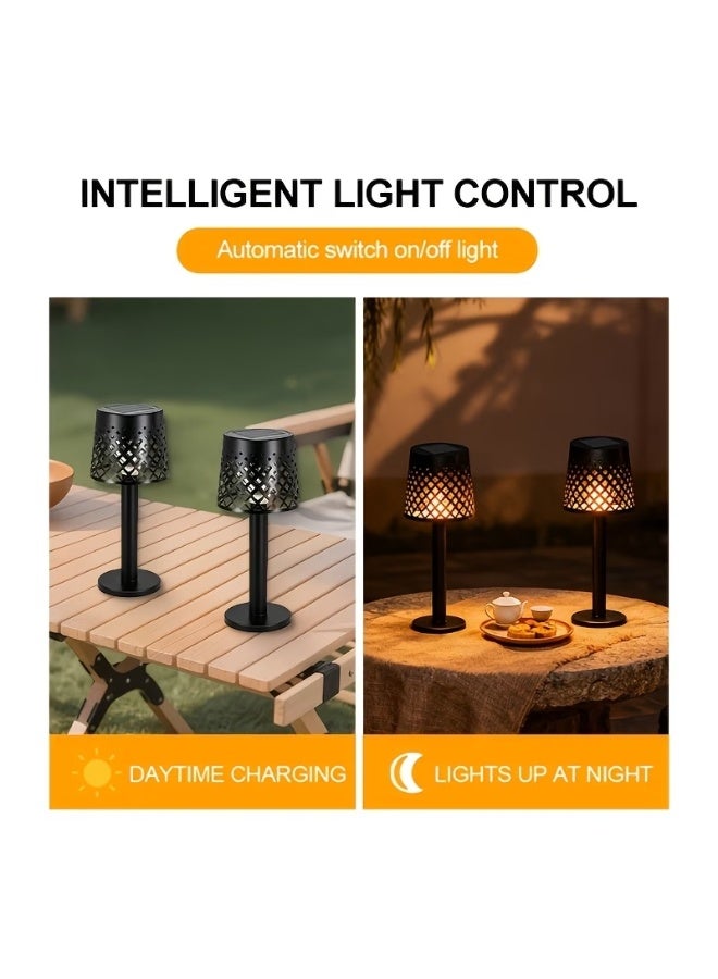 2 PCS Solar Outdoor Tabletop Decorative Lights, IP44 Mandala Pattern Projection Night Light, Outdoor Table Lamp, Wall Light, Hanging Light, Holiday Decoration for Outdoor Table Lamps - Image 2