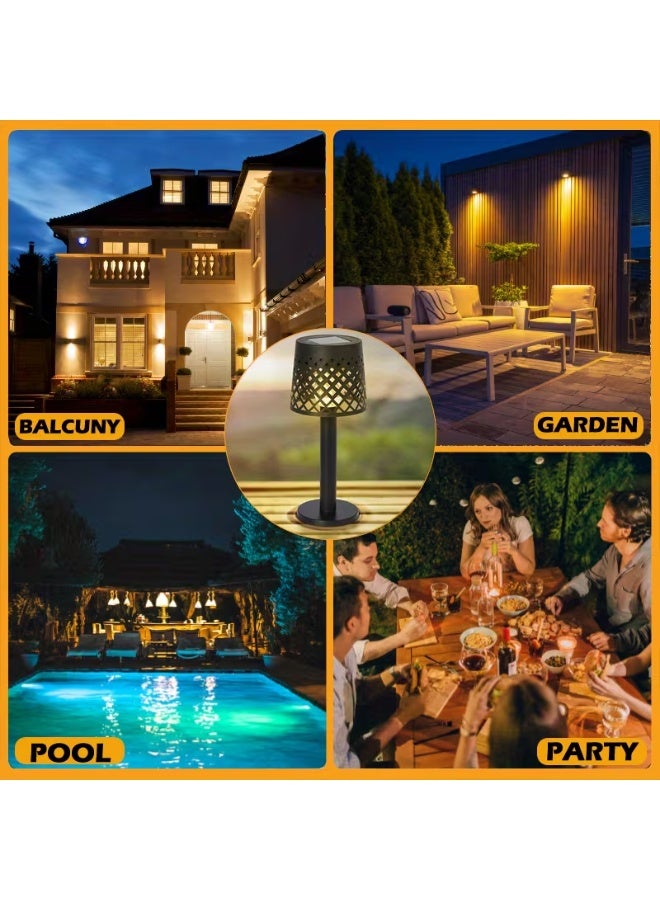 2 PCS Solar Outdoor Tabletop Decorative Lights, IP44 Mandala Pattern Projection Night Light, Outdoor Table Lamp, Wall Light, Hanging Light, Holiday Decoration for Outdoor Table Lamps - Image 4