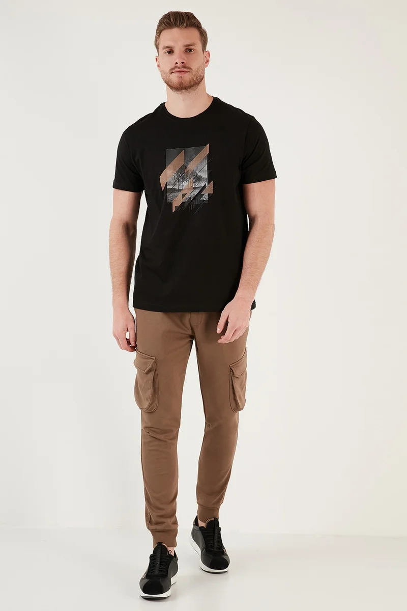 Buratti Printed Cotton Crew Neck Slim Fit T Shirt Men's T Shirt 646B3890