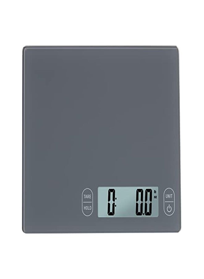 EatSmart Eat Smart Eat Smart 11lb Food Kitchen Glass Scale, Grey - Image 1
