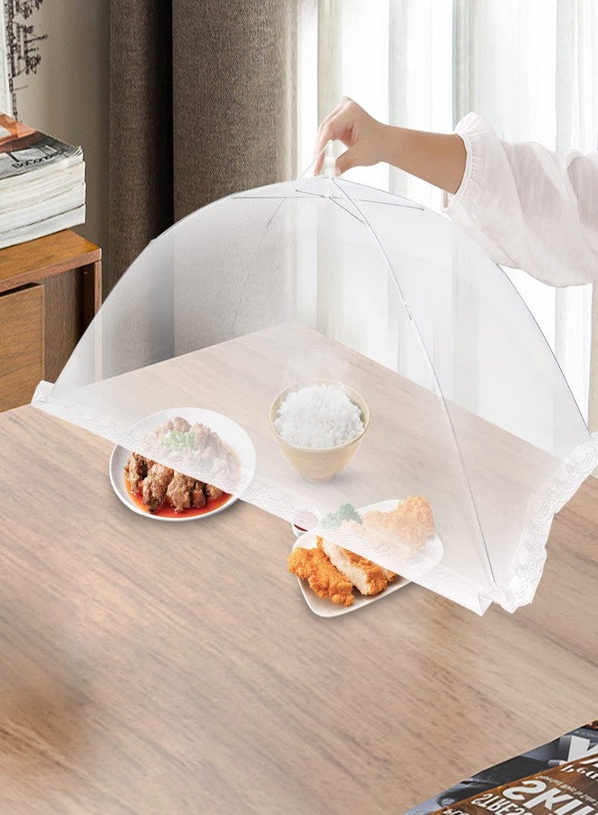 KIGEAPUEL 2 Pcs Extra Large Mesh Food Cover Tent（46"x20", 40"x24"）Umbrella Food Screen Covers for Outside Pop-up Mesh Reusable and Collapsible Food Nets for Parties Picnics Outdoor BBQs… - Image 5