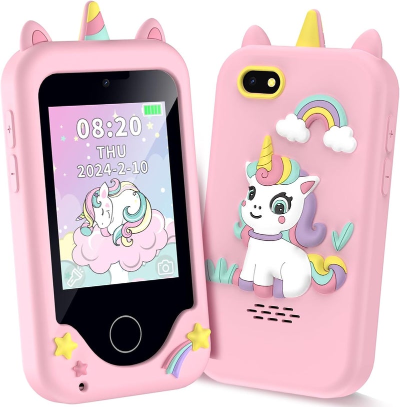 WEOLULI Kids Smart Phone for Girls Christmas Birthday Gifts for Girls Boys Age 310Kids Gift Toys Cell Phone Toddler Learning Play Toy Phone with Dual Camera Game Music Player - Image 2