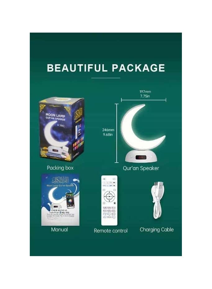 Colorful Moon Lamp Quran Speaker with Bluetooth, Alarm Clock and Quran Player with LED Lights Table Night Lamp with Remote and App Control – SQ-902 - Image 5