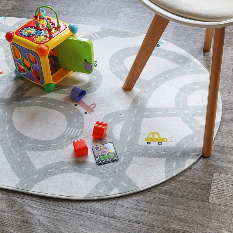 LIVEBOX Road Traffic Kids Play Area Rug 3'x5' Washable Playroom Educational & Fun with Cars and Toys Non-Slip Children Nursery Rugs for Living Room Bedroom Classroom Entryway Kids Tent - Image 2