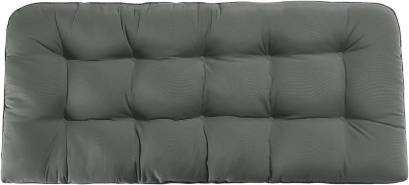 ATOOTFUSION Outdoor Chair Cushions, Waterproof Tufted Overstuffed U-Shaped Memory Foam Bench Cushion for Swing Loveseat Patio Funiture, 48" x 18" x 5" (Grey) - Image 5