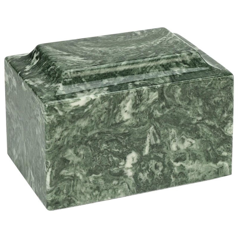 Emerald Classic Cultured Marble by Mackenzie Vault for Silverlight Urns Blue Cremation Urn for Ashes Adult Sized Ground Burial Home Memorial and Funeral Service Emerald Adult