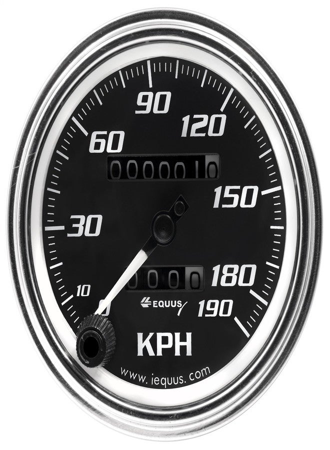 Equus 7079 3-3/8" Mechanical KPH Speedometer, Chrome