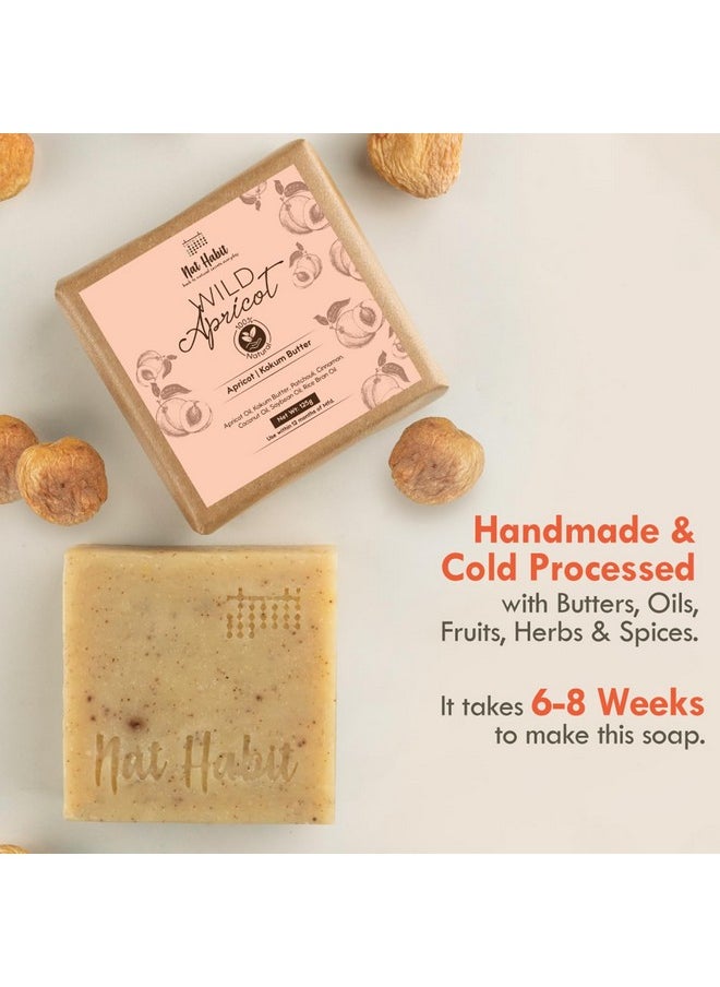 Nat Habit - Nat Habit Wild Apricot Bath Soap Enriched With Vitamins C, Made With Cold Processed For Skin Brightening,Cleansing & Removing Taning (Pack of 2 x 125 gm) - Image 1