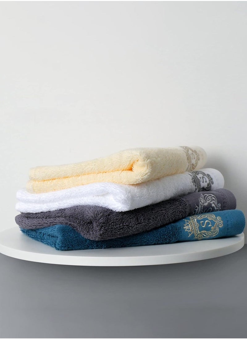 LEOKOR - 3PCS Cotton Bath Towel Set Fast Absorbent Skin-friendly and Soft Bath Towel*1PCS and 2PCS Towels Blue - Image 1