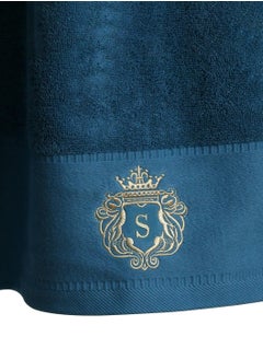 LEOKOR 3PCS Cotton Bath Towel Set Fast Absorbent Skin-friendly and Soft Bath Towel*1PCS and 2PCS Towels Blue  - Image 3