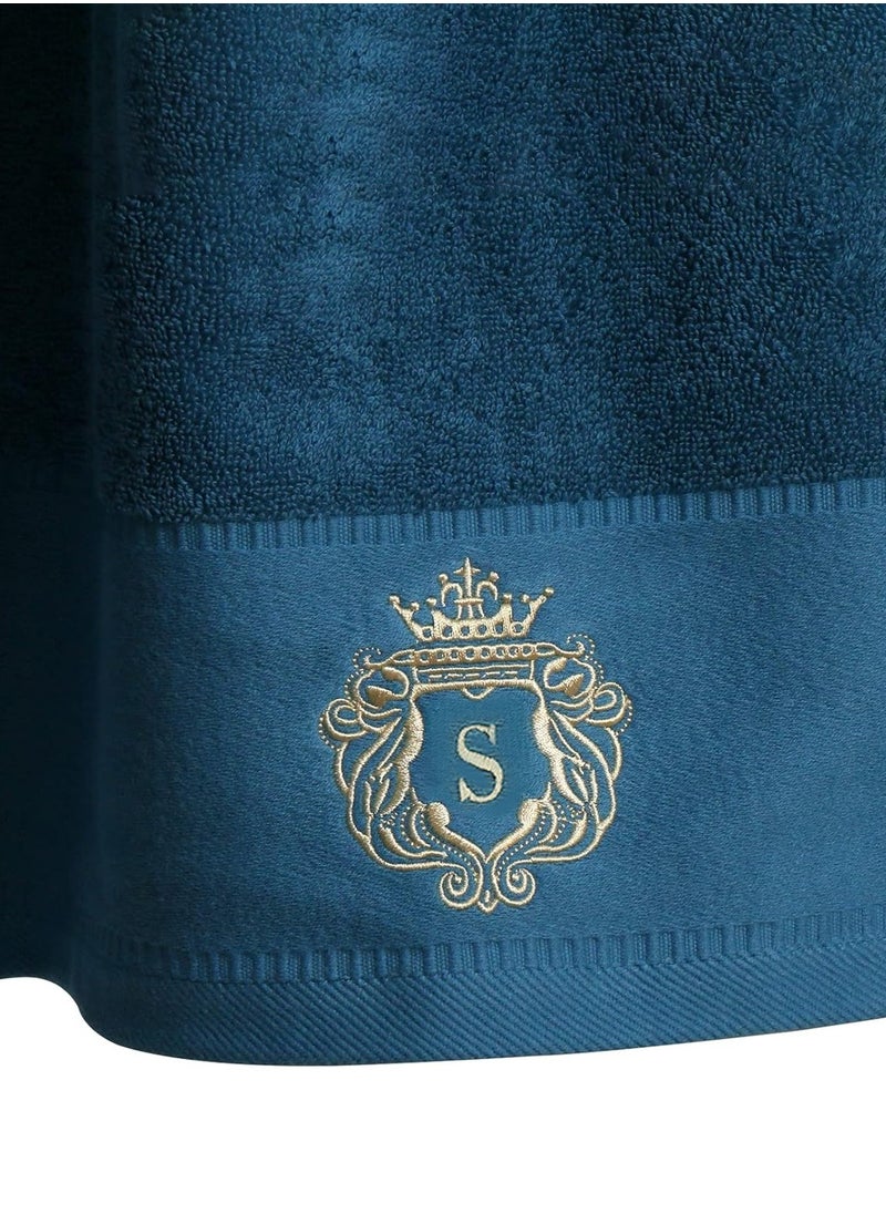 LEOKOR - 3PCS Cotton Bath Towel Set Fast Absorbent Skin-friendly and Soft Bath Towel*1PCS and 2PCS Towels Blue - Image 1