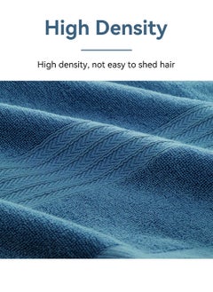 LEOKOR 3PCS Cotton Bath Towel Set Fast Absorbent Skin-friendly and Soft Bath Towel*1PCS and 2PCS Towels Blue  - Image 5
