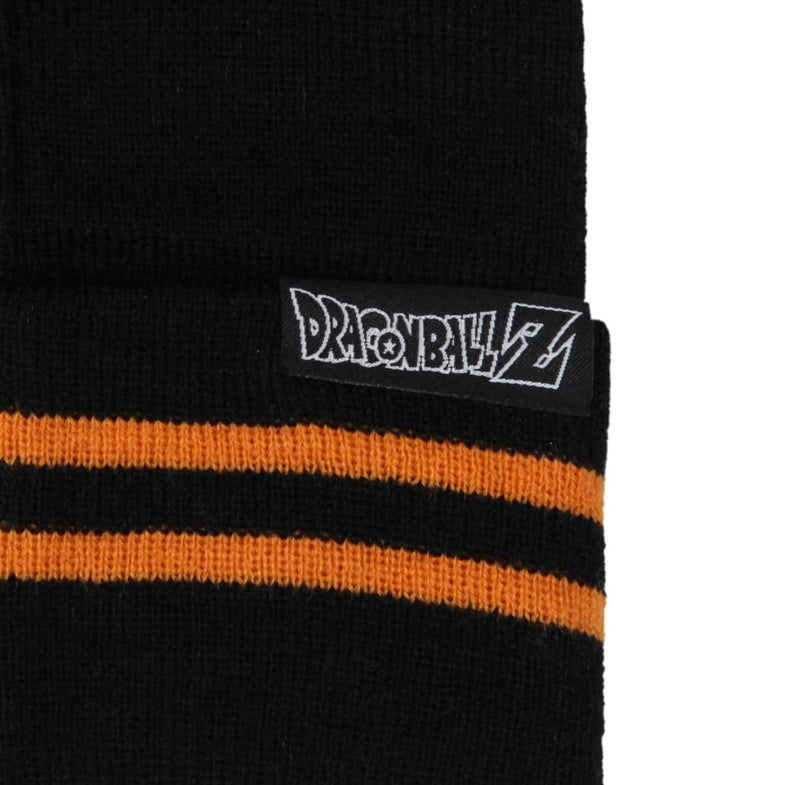 Bioworld Dragon Ball Z Anime Goku Master Roshi Turtle Hermit Logo Cuff Pom Beanie Hat Black - Image 4