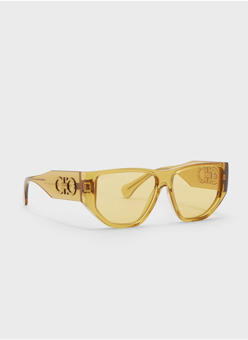 Salvatore Ferragamo - Modified Rectangle Sunglasses - Image 1