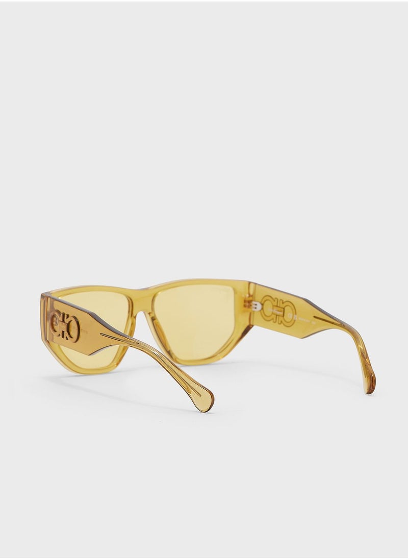 Salvatore Ferragamo - Modified Rectangle Sunglasses - Image 1