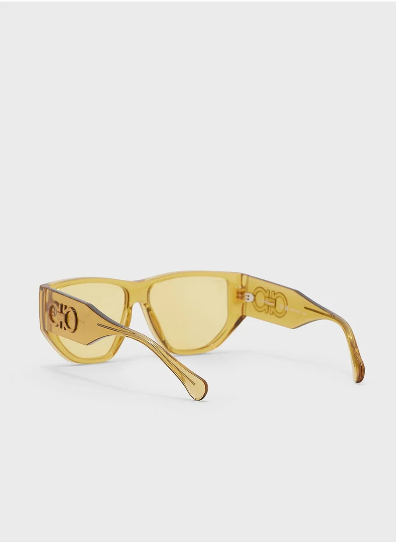 Salvatore Ferragamo Modified Rectangle Sunglasses