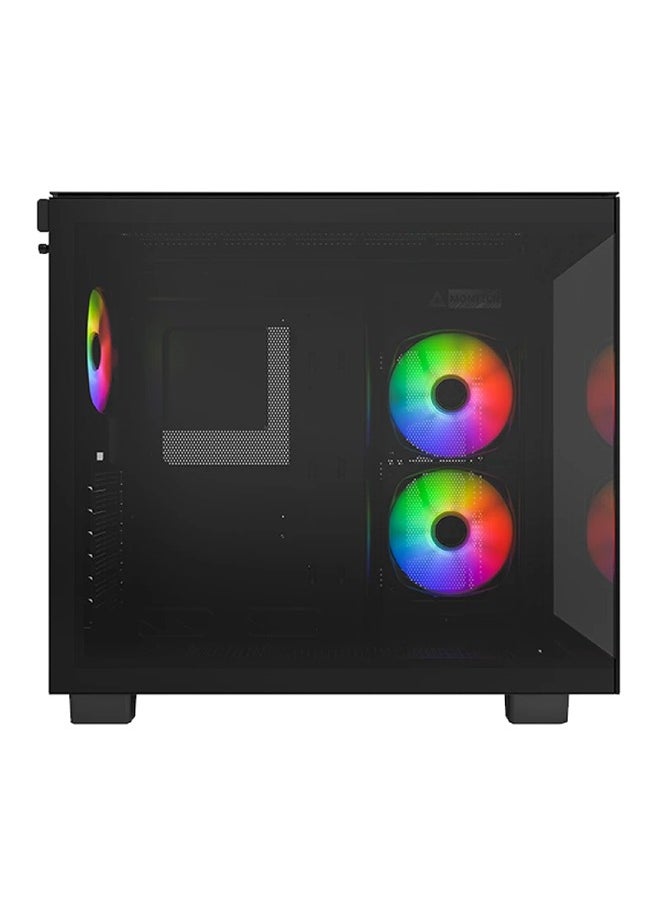 MONTECH KING 65 PRO ATX Mid Tower Case - Supports ATX/Micro-ATX/Mini-ITX, 420mm GPU, 175mm CPU Cooler, 185mm ATX PSU, 7 PCIe Slots, 5 SSDs & 2 HDDs, 3 Pre-Installed ARGB PWM Fans, Extensive Fan & Radiator Support (Top: 360mm, Side: 240mm, Rear: 120mm), USB 3.0, Type-C, Reversed ARGB, Dust Filter  - Image 2