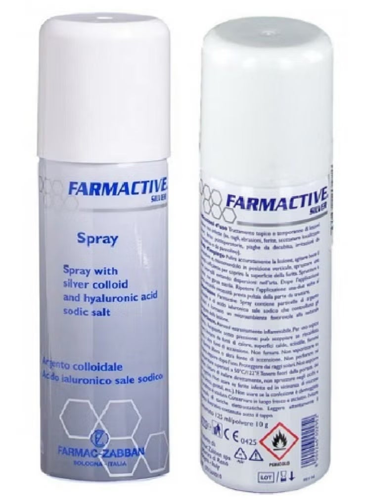 فارماك زبان عدد 3 عبوات فارمكتيف سيلفر بخاخ علاجي للقدم السكرى وعلاج قرح الفراش والجروح والحروق وجروح ما بعد العمليات الجراحية 125 مل - Image 5