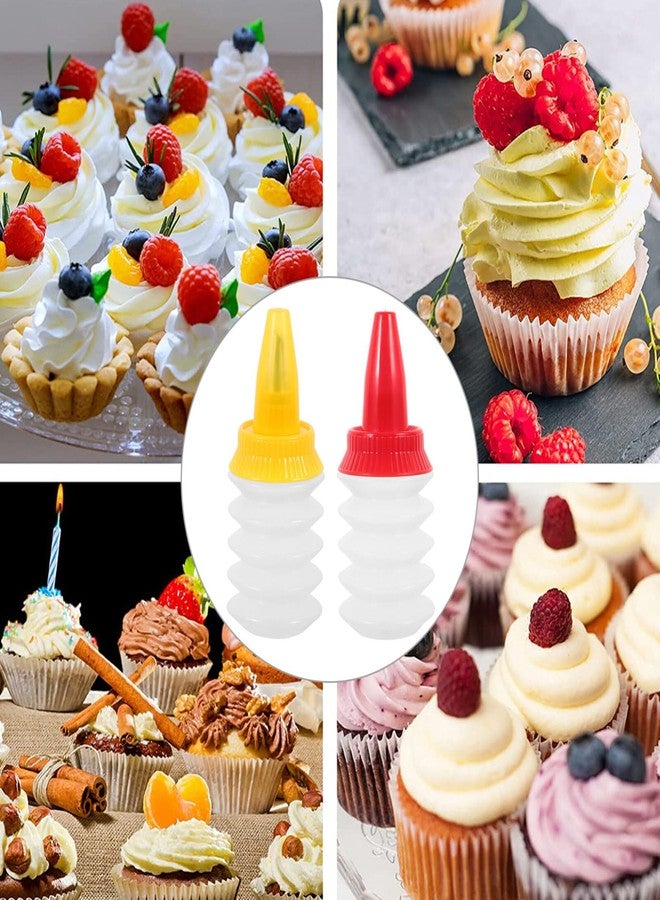 PRETYZOOM Cookie Icing Bottles, 2pcs Icing Bottles with Stainless Steel Piping Tips Plastic Piping Bottle Foldable Icing Cream Bottle for Cakes Cookie Decorating Supplies - Image 4